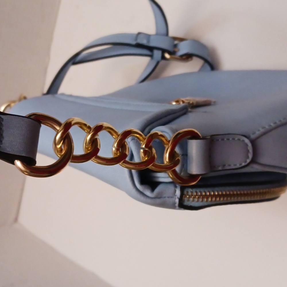 Isabelle size small women's crossbody bag in light blue. - Picture 17 of 17